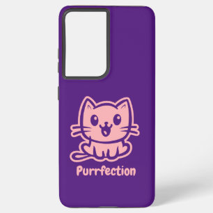 Funda Para Samsung Galaxy S21 Ultra Depuración, Gato De Anime Muy Cuto