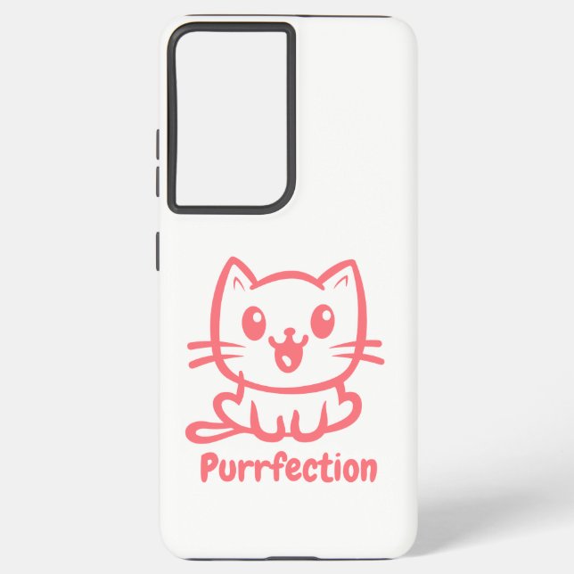 Funda Para Samsung Galaxy Depuración, Gato De Anime Muy Cuto (Reverso )