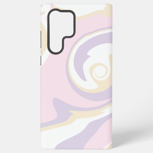 Funda Para Samsung Galaxy Derrame - Rosa Pastel, Amarillo y Púrpura (Reverso )