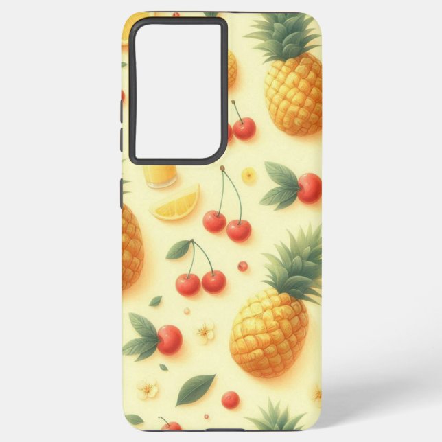 Funda Para Samsung Galaxy Desfile de piña (Reverso )