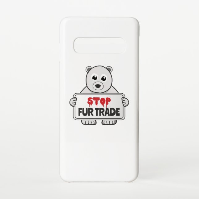 Funda Para Samsung Galaxy Detener el comercio de pieles con un oso polar tri (Reverso)