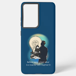 Funda Para Samsung Galaxy S21 Ultra Detrás De Cada Gran Mente Hay Un Profesor Que Insp