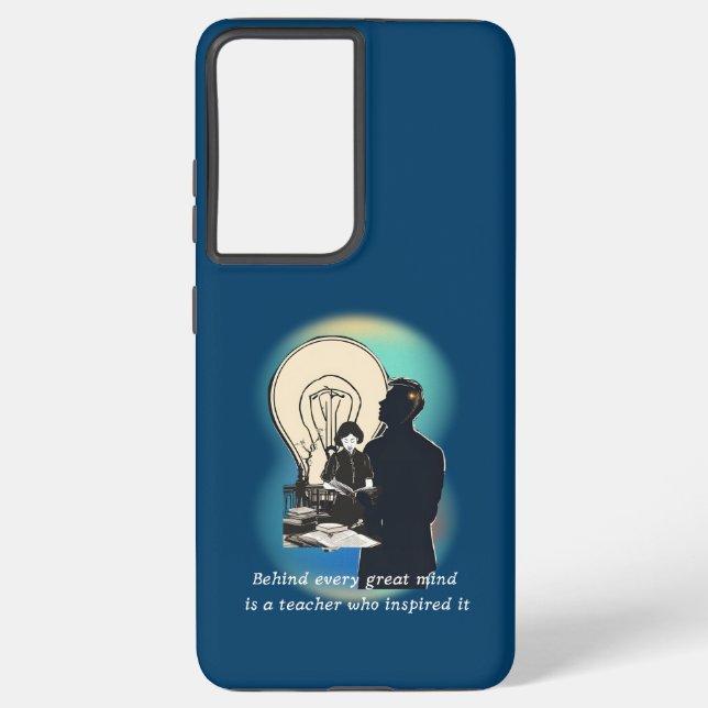 Funda Para Samsung Galaxy Detrás De Cada Gran Mente Hay Un Profesor Que Insp (Reverso )