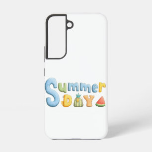 Funda Para Samsung Galaxy S22 Día de Verano - Texto de Celebración de Día de Ver