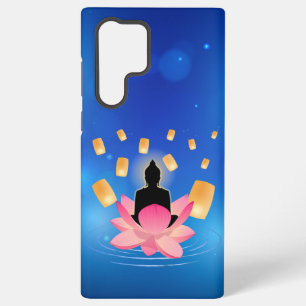Funda Para Samsung Galaxy S22 Ultra Día de Vesak Buda en la linterna de loto Vaisakha