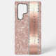 Funda Para Samsung Galaxy Diamond Bling Purpurina Caligrafía Nombre Rosa Oro (Back)