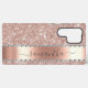 Funda Para Samsung Galaxy Diamond Bling Purpurina Caligrafía Nombre Rosa Oro (Back Horizontal)