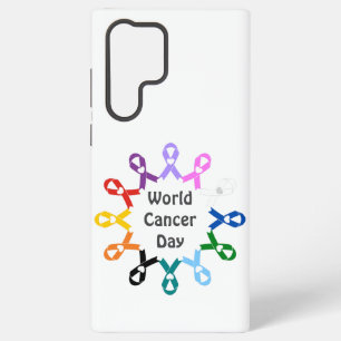Funda Para Samsung Galaxy S22 Ultra Días Mundial del Cáncer de Mama Prostata de Colon 