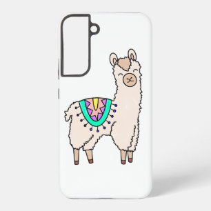 Funda Para Samsung Galaxy S22+ dibujo de animales personalizados de llama feliz s
