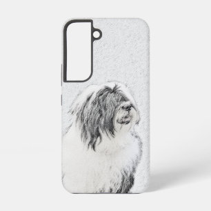 Funda Para Samsung Galaxy S22 Dibujo de Collie Barbudo - Arte Original de Perro