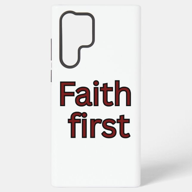 Funda Para Samsung Galaxy Dicho religioso de fe primero (Reverso )