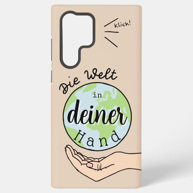 Funda Para Samsung Galaxy Die Welt in deiner Hand (Reverso )