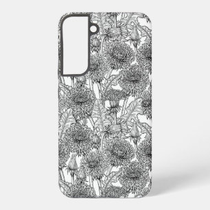 Funda Para Samsung Galaxy S22+ Dientes de león, negro y blanco