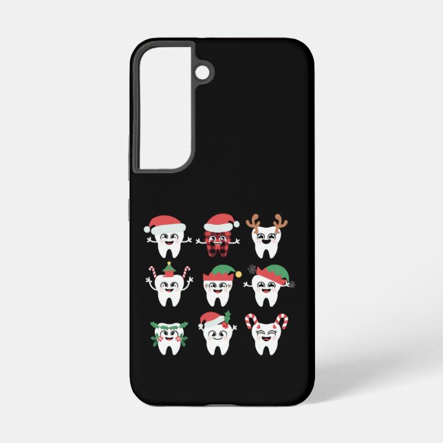Funda Para Samsung Galaxy Dientes Navidades dentales divertidos dientes cute (Reverso )