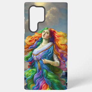 Funda Para Samsung Galaxy S22 Ultra Diosa del arcoíris pintura digital arte original