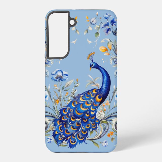 Funda Para Samsung Galaxy Diseño clásico de pavo real - Elegante regalo para (Reverso )