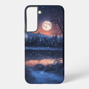 Funda Para Samsung Galaxy S22+ Diseño de arte mágico iluminado por luna de invier
