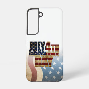Funda Para Samsung Galaxy S22 Diseño de bandera patriótica del 4 de julio