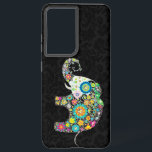 Funda Para Samsung Galaxy S21 Ultra Diseño de Elefantes de Flor Retro Colorido<br><div class="desc">Flores retro en forma de elefante. Decorado con imágenes de trozos de diamantes. El diseño está disponible en otros productos y puede solicitarse en cualquier producto que Zazzle ofrezca.</div>
