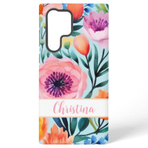 diseño de flores de verano coloridas con nombre