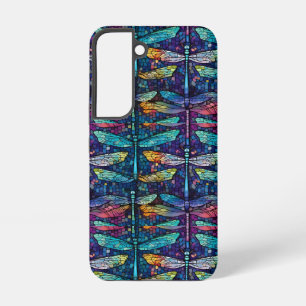 Funda Para Samsung Galaxy S22 Diseño de la libélula de vidrio manchada