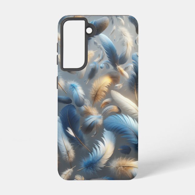 Funda Para Samsung Galaxy Diseño de maletín de teléfono con colección de plu (Reverso )