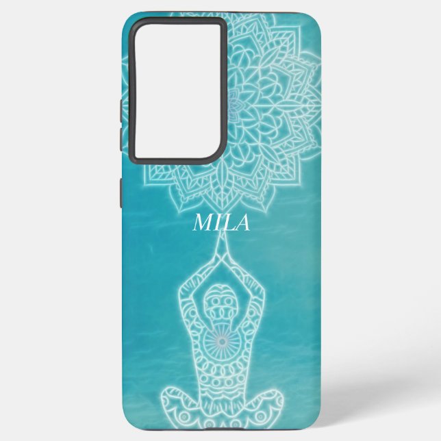 Funda Para Samsung Galaxy Diseño de manala azul funda de galaxia samsung (Reverso )