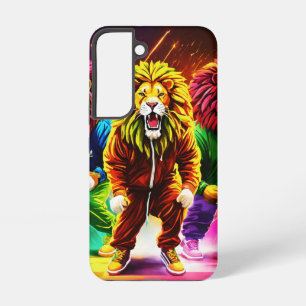 Funda Para Samsung Galaxy S22 diseño de poder de león en móvil