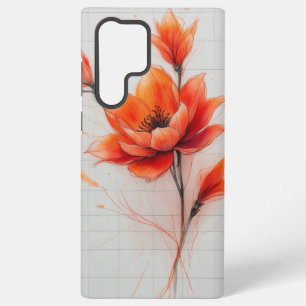 Funda Para Samsung Galaxy S22 Ultra Diseño de Sueño Floral Flor Elegante