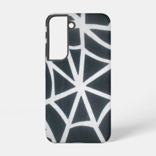 Funda Para Samsung Galaxy S22 Diseño de tela de araña negra y blanca de velocida