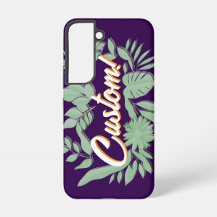 Funda Para Samsung Galaxy S22 Diseño de texto botánico colorido y vibrante