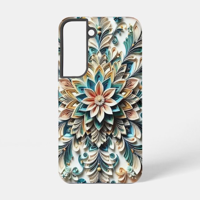 Funda Para Samsung Galaxy Diseño floral 3D (Reverso )