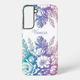 Funda Para Samsung Galaxy S22+ Diseño floral de color pastel vintage