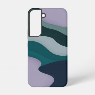 Funda Para Samsung Galaxy S22 Diseño minimalista púrpura, turquesa y azul marino