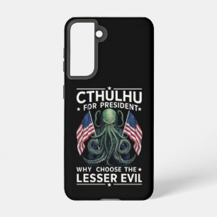 Funda Para Samsung Galaxy S21 Divertidas elecciones 2024 Cthulhu para presidente