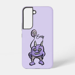 Funda Para Samsung Galaxy S22 Divertido Demon Purple Cute Whimsigoth Nombre