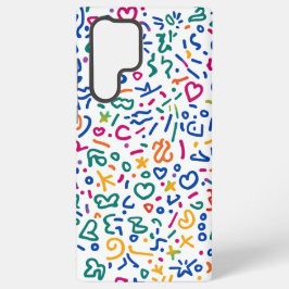 Funda Para Samsung Galaxy S22 Ultra Divertido doodle de formas vibratorias coloridas