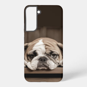 Funda Para Samsung Galaxy S22+ Divertido Lindo Triste Deprimido Perro Mascota Ani