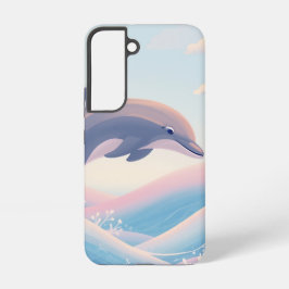 Funda Para Samsung Galaxy S22 Dolphin Over Pastel Waves Samsung Funda