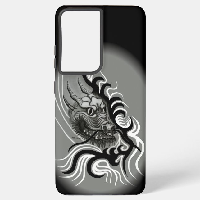 Funda Para Samsung Galaxy Dragón chino en tatuaje (Reverso )
