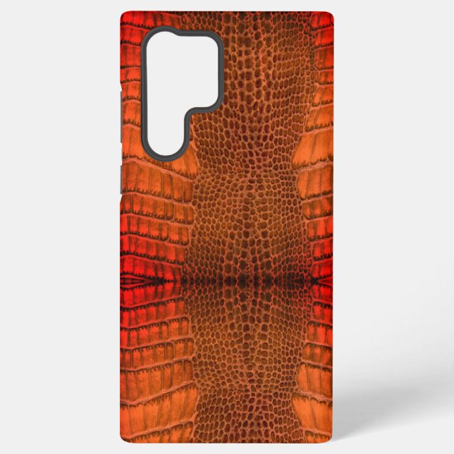 Funda Para Samsung Galaxy Dragón en piel de imitación Naranja brillante (Reverso )