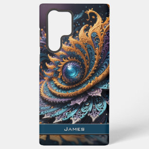 Funda Para Samsung Galaxy S22 Ultra Dragon Eye Moderno Abstracto Nombre fractal geomét