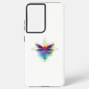 Funda Para Samsung Galaxy S21 Ultra Dragón poligonal arcoiris