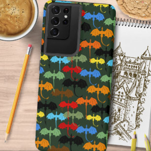 Funda Para Samsung Galaxy S21 Ultra Dragones Fantasía de Vuelo Verde