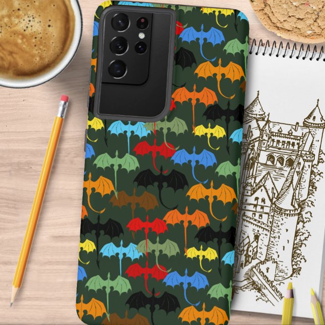 Funda Para Samsung Galaxy Dragones Fantasía de Vuelo Verde (Subido por el creador)