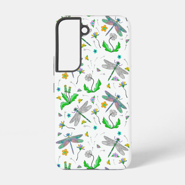Funda Para Samsung Galaxy Dragonflies caprichoso y Dandelions de mano (Reverso )