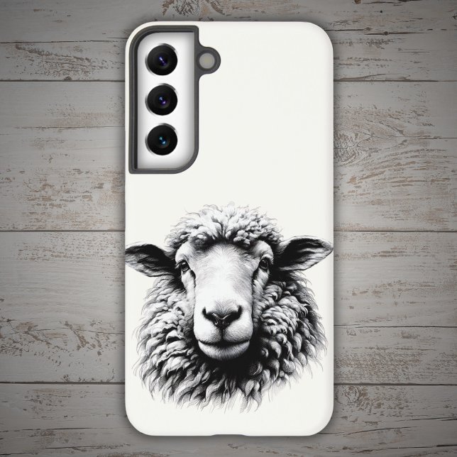 Funda Para Samsung Galaxy Drawing of a Sheep’s Head (Subido por el creador)