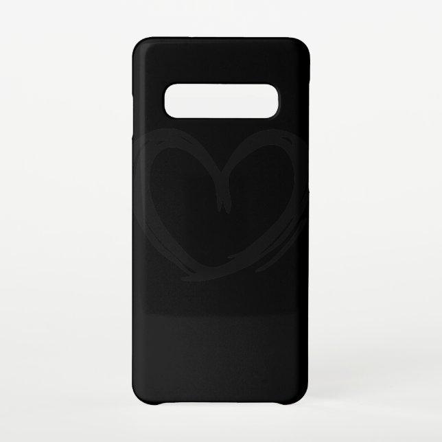 Funda Para Samsung Galaxy Drawn black romantic heart (Reverso)