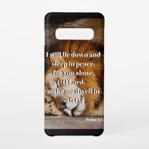 Funda Para Samsung Galaxy S10 Duermo En Paz En Verso De Biblia