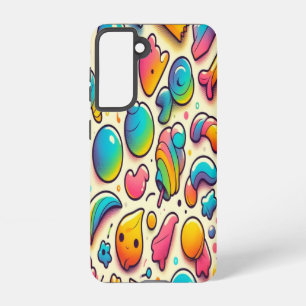Funda Para Samsung Galaxy S21 Dulces Personalizados retro multicolores